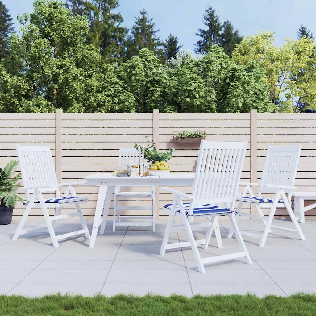 PANGIVO - Coussins de chaise de jardin polyester rayures bleues et blanches 50 x 50 x 4 cm, poids:1.25kg - PANGIVO - Image 1