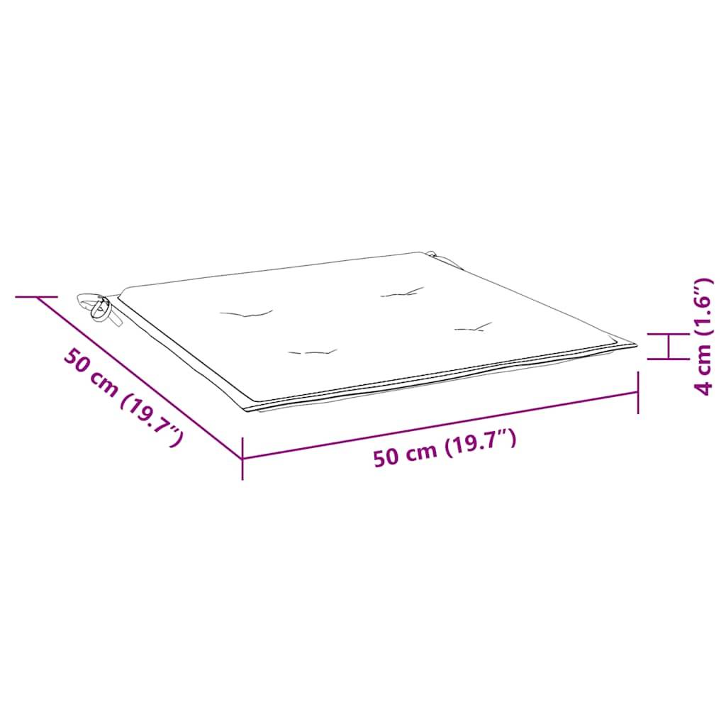 PANGIVO - Coussins de chaise de jardin polyester rayures bleues et blanches 50 x 50 x 4 cm, poids:1.25kg - PANGIVO - Image 9
