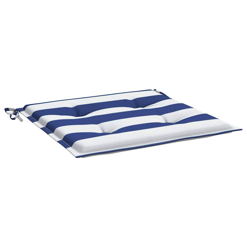 PANGIVO - Coussins de chaise de jardin polyester rayures bleues et blanches 50 x 50 x 4 cm, poids:1.25kg - PANGIVO - Image 5