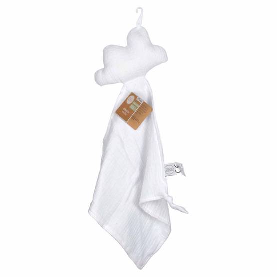 Doudou Mouchoir Bébé "Nuage" 46cm Blanc - Image 4