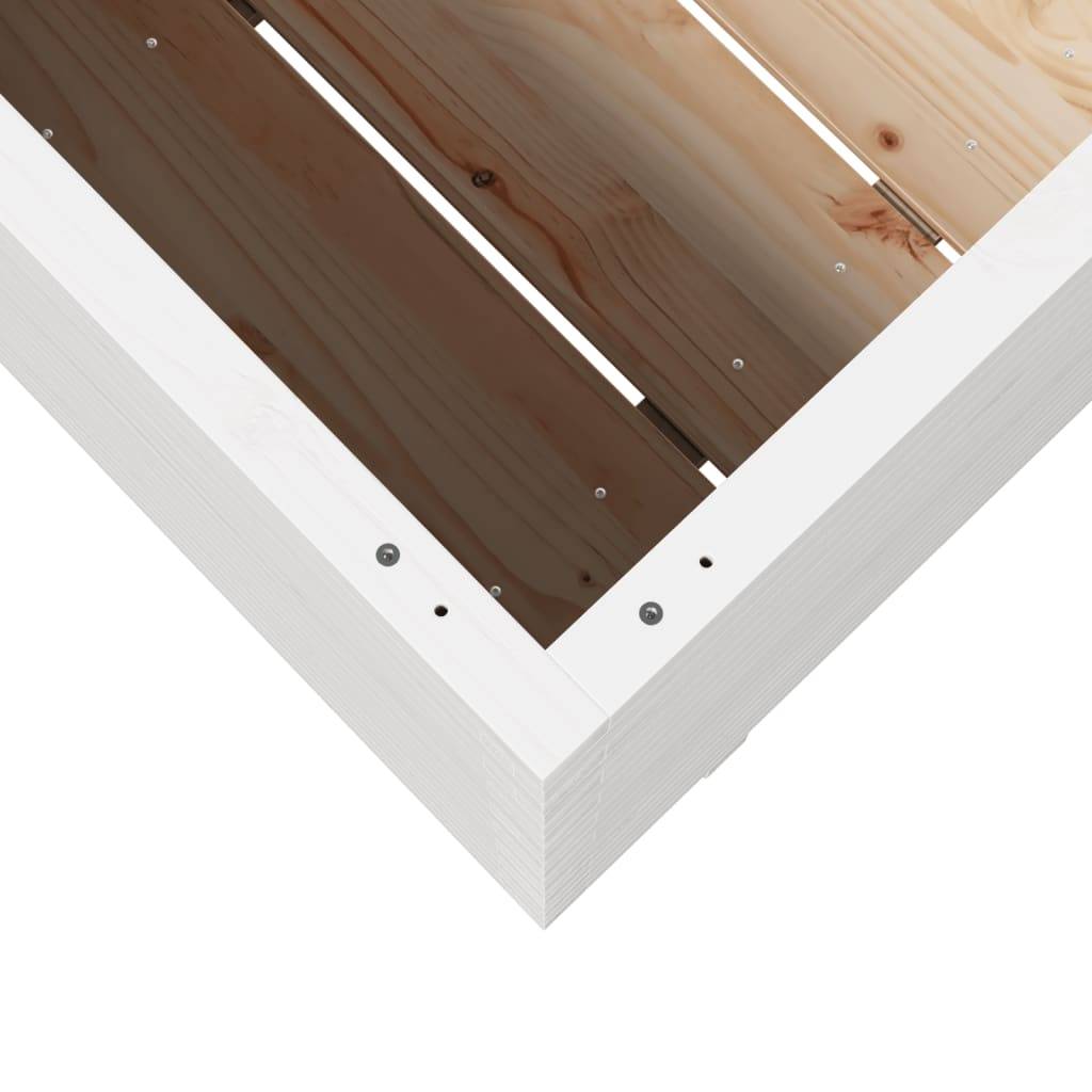 Maison Chic - Jardinière, Bac à fleurs, Pot de fleurs blanc 80x80x72 cm bois de pin massif - Imagen 8