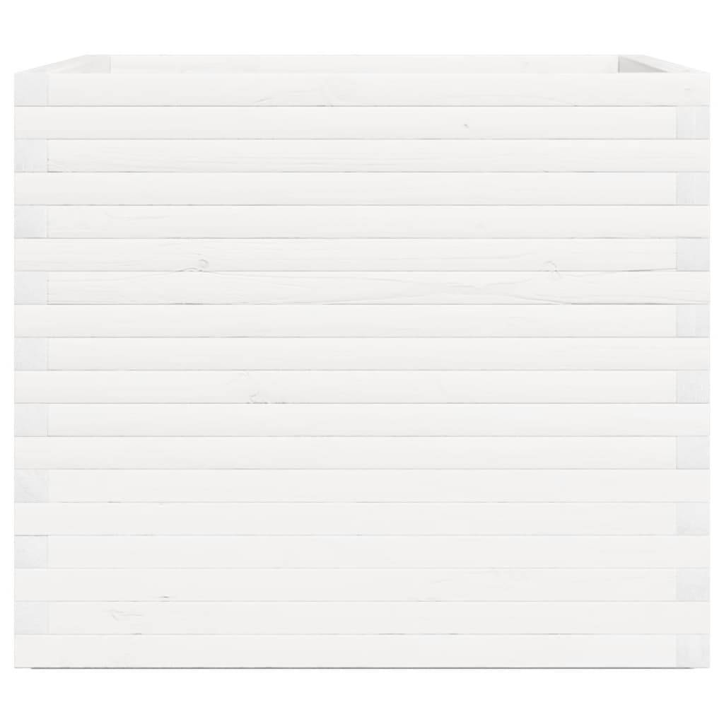 Maison Chic - Jardinière, Bac à fleurs, Pot de fleurs blanc 80x80x72 cm bois de pin massif - Imagen 6