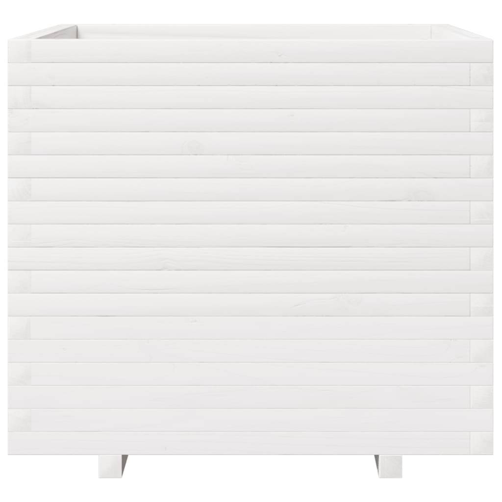 Maison Chic - Jardinière, Bac à fleurs, Pot de fleurs blanc 80x80x72 cm bois de pin massif - Imagen 5