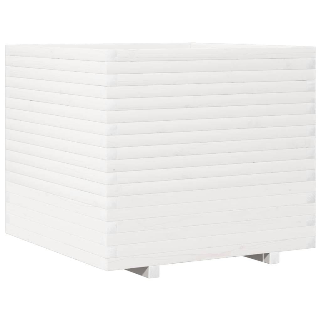 Maison Chic - Jardinière, Bac à fleurs, Pot de fleurs blanc 80x80x72 cm bois de pin massif - Imagen 7