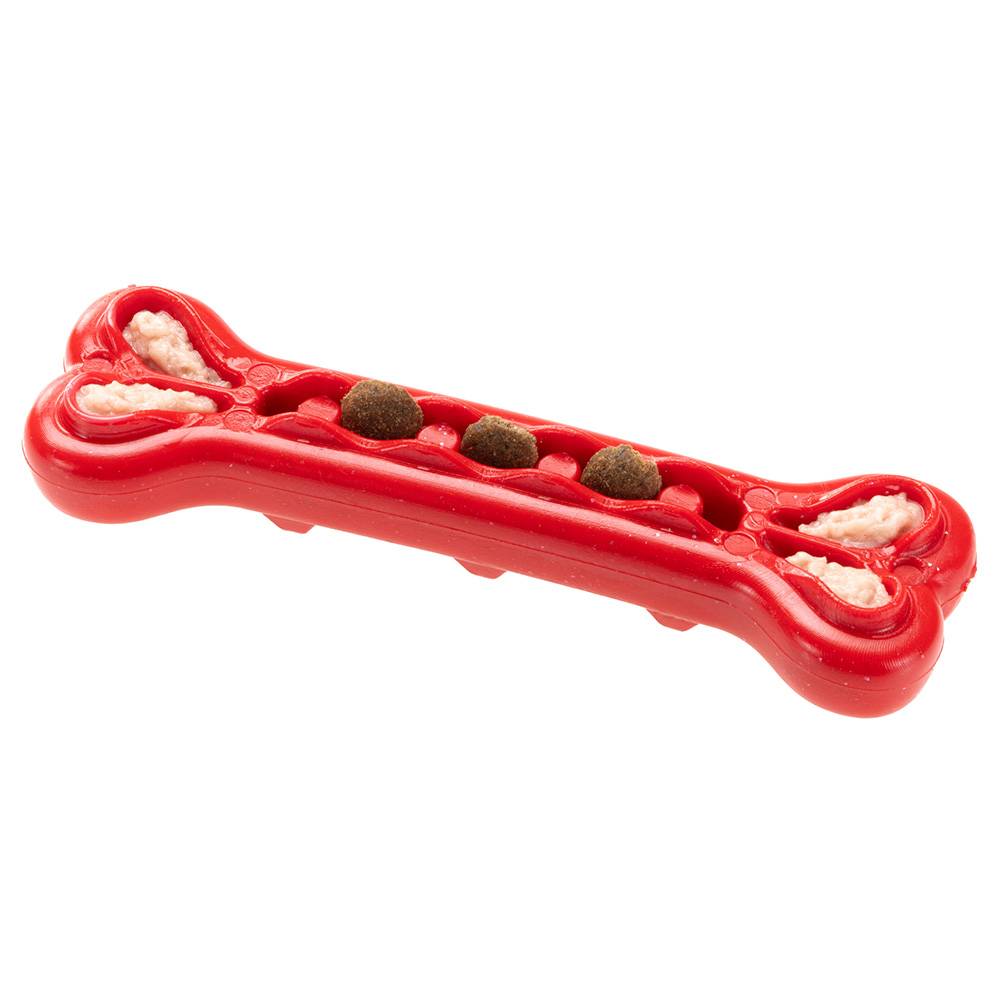 Ferplast - Ferplast Jouet Chien, Os Distributeur Croquettes Friandises pour Chien, en Matériau Durable à Mâcher, Arôme de Viande, pour Hygiène Dentaire, SMILE Os - Imagen 6