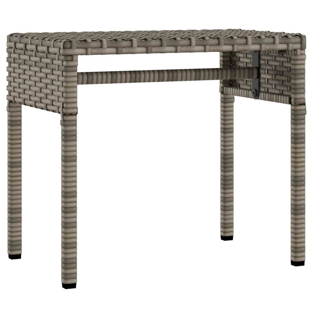 2 Lits de Soleil Auvent Intégré Résine Grise Table Basse Coussin Gris Foncé – ComfortXL Outdoor Living - Image 5