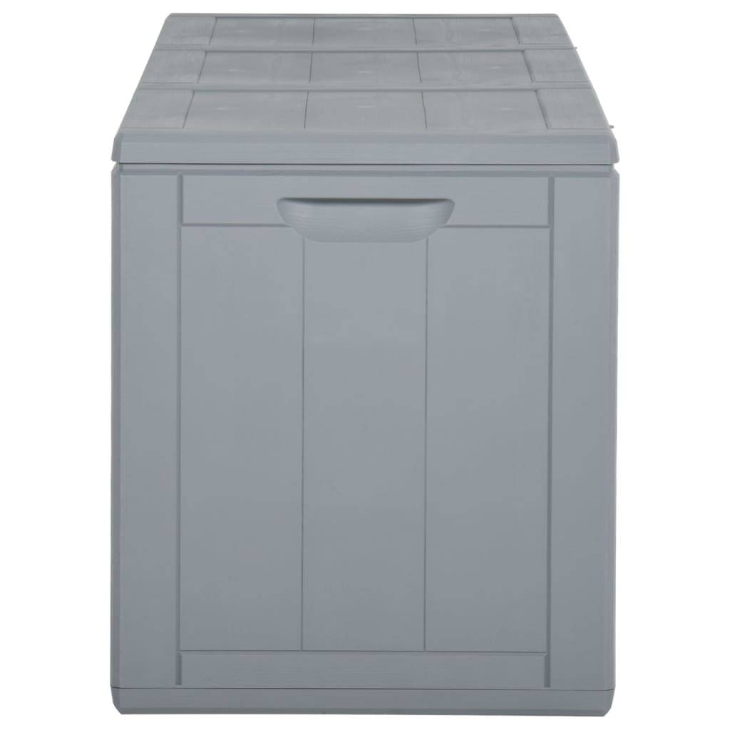 Helloshop26 - Coffre boîte meuble de jardin rangement 270 litres gris PP rotin - Imagen 3