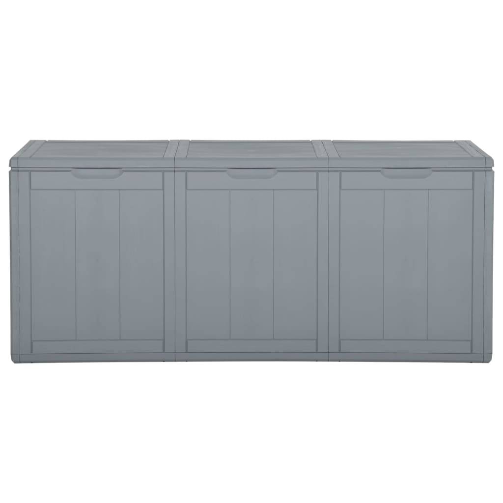 Helloshop26 - Coffre boîte meuble de jardin rangement 270 litres gris PP rotin - Imagen 2