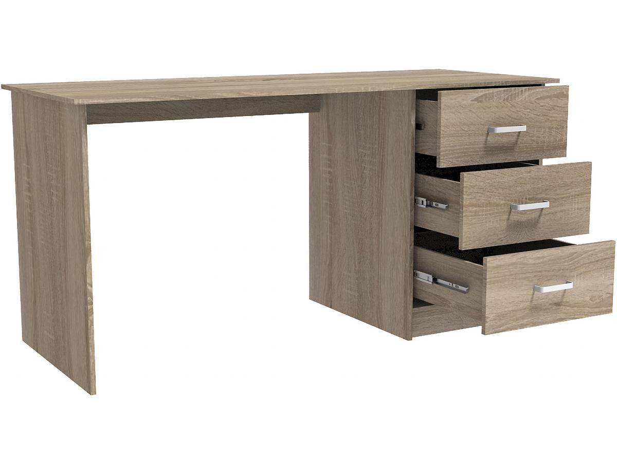 Bureau "laury" - 121 X 55 X 74 Cm - Chêne -habitat Et Jardin - Image 3