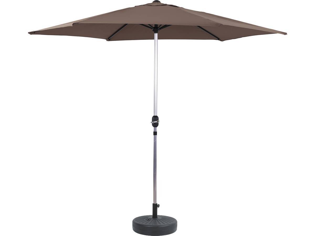Habitat Et Jardin - Parasol Jardin Droit Alu "sol" - Rond - ø 3m - Gris - Avec Pied à Lester -habitat Et Jardin - Imagen 1