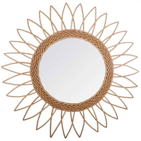 Atmosphera - Miroir "Rosace" rotin D50cm - Atmosphera Créateur d'intérieur - Image 1