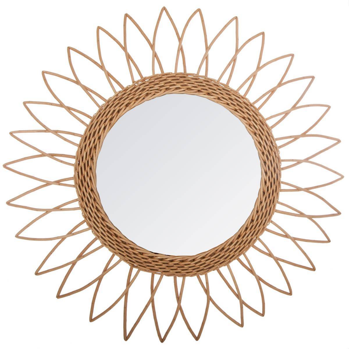 Atmosphera - Miroir "Rosace" rotin D50cm - Atmosphera Créateur d'intérieur - Imagen 1