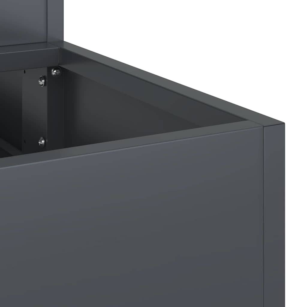 Maison Chic - Cache-pot, Pot De Fleurs Anthracite 90 x 90 x 35 cm Acier g326 - Image 7