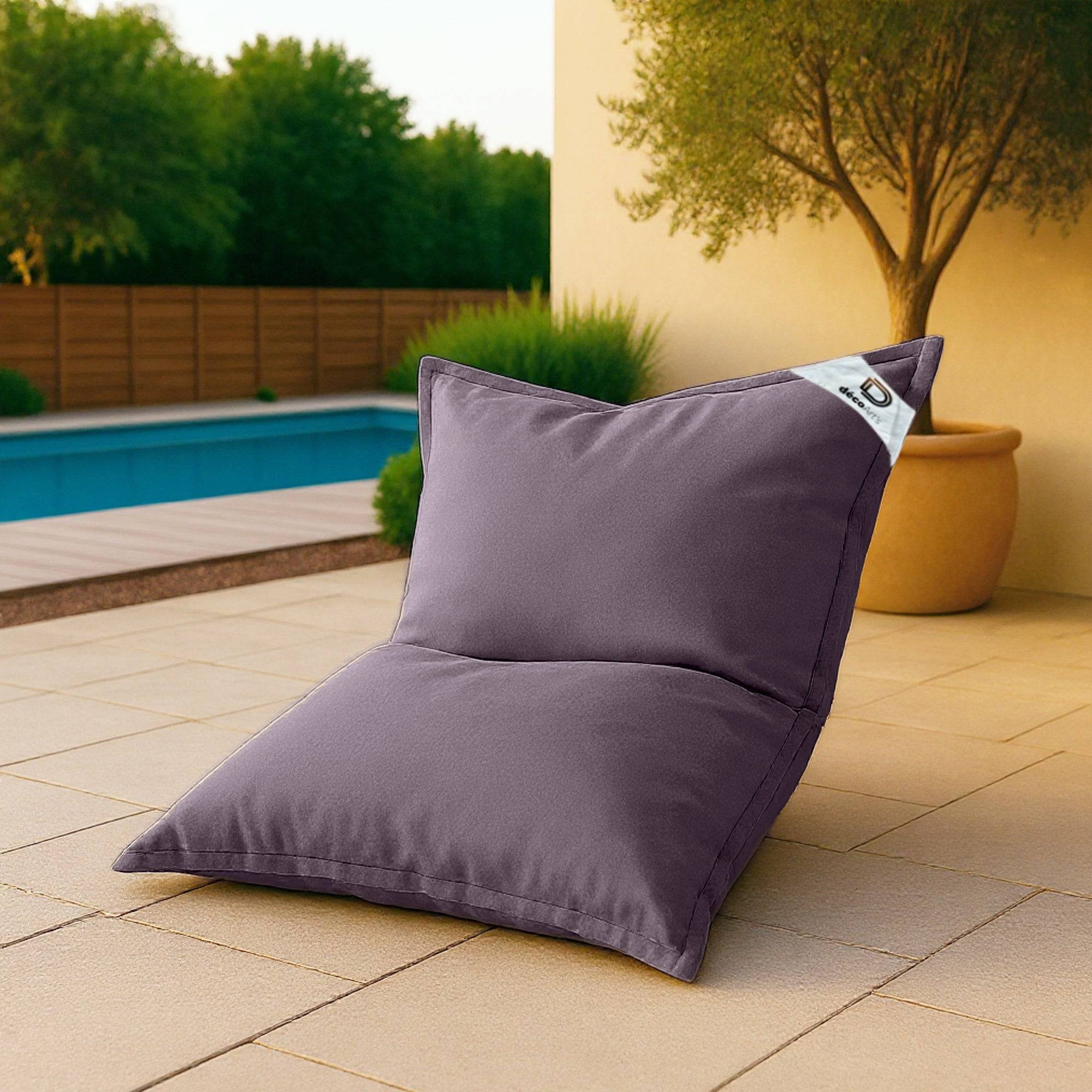 Housse pour Pouf Géant XL 120x80cm - Gris carbone - Déco arts - Image 3