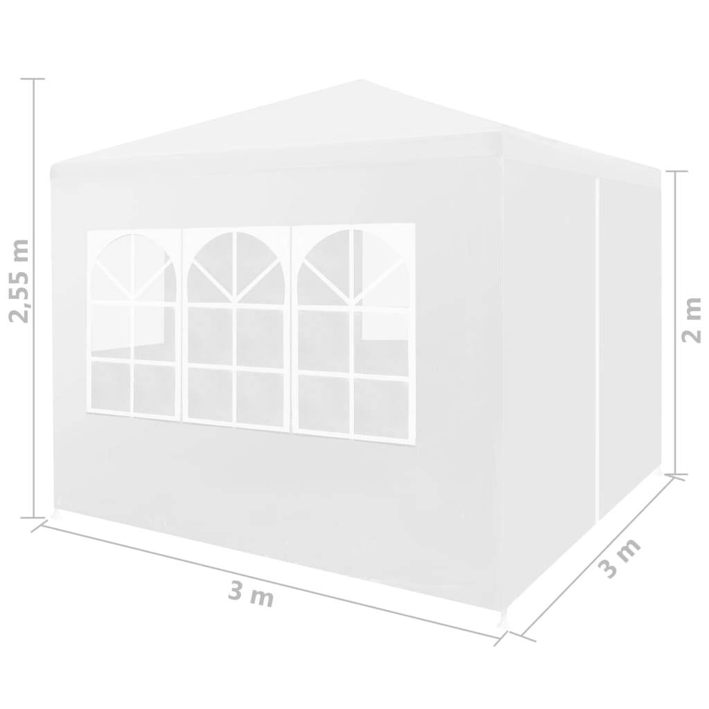 Tente de réception - Tonnelle de jardin - Barnum 3 x 3 m Blanc - MEUBLE PRO - Image 7