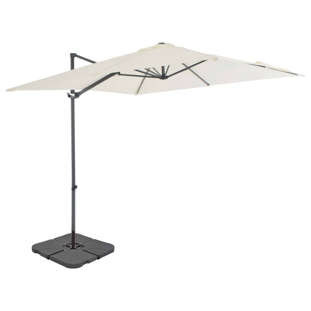 Helloshop26 - Parasol avec base portable 2,5 x 2,5 cm sable - Imagen 1
