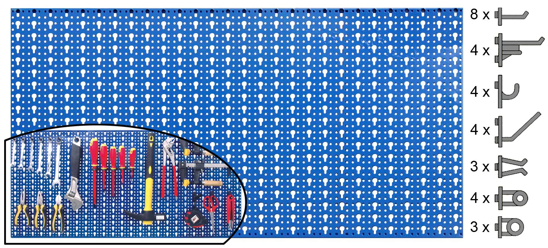 Outifrance - Panneau mural perforé et accessoires 1mx0,50 OUTILFRANCE