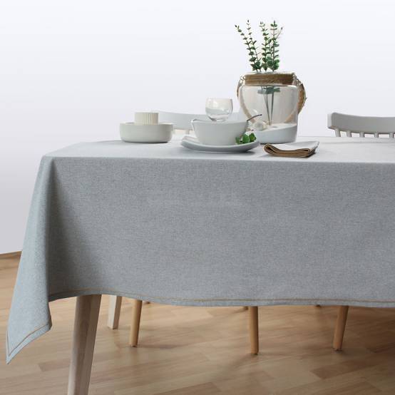Enjoy Home - Nappe de Table Uni "Lina" 140x300cm Gris - Image 2