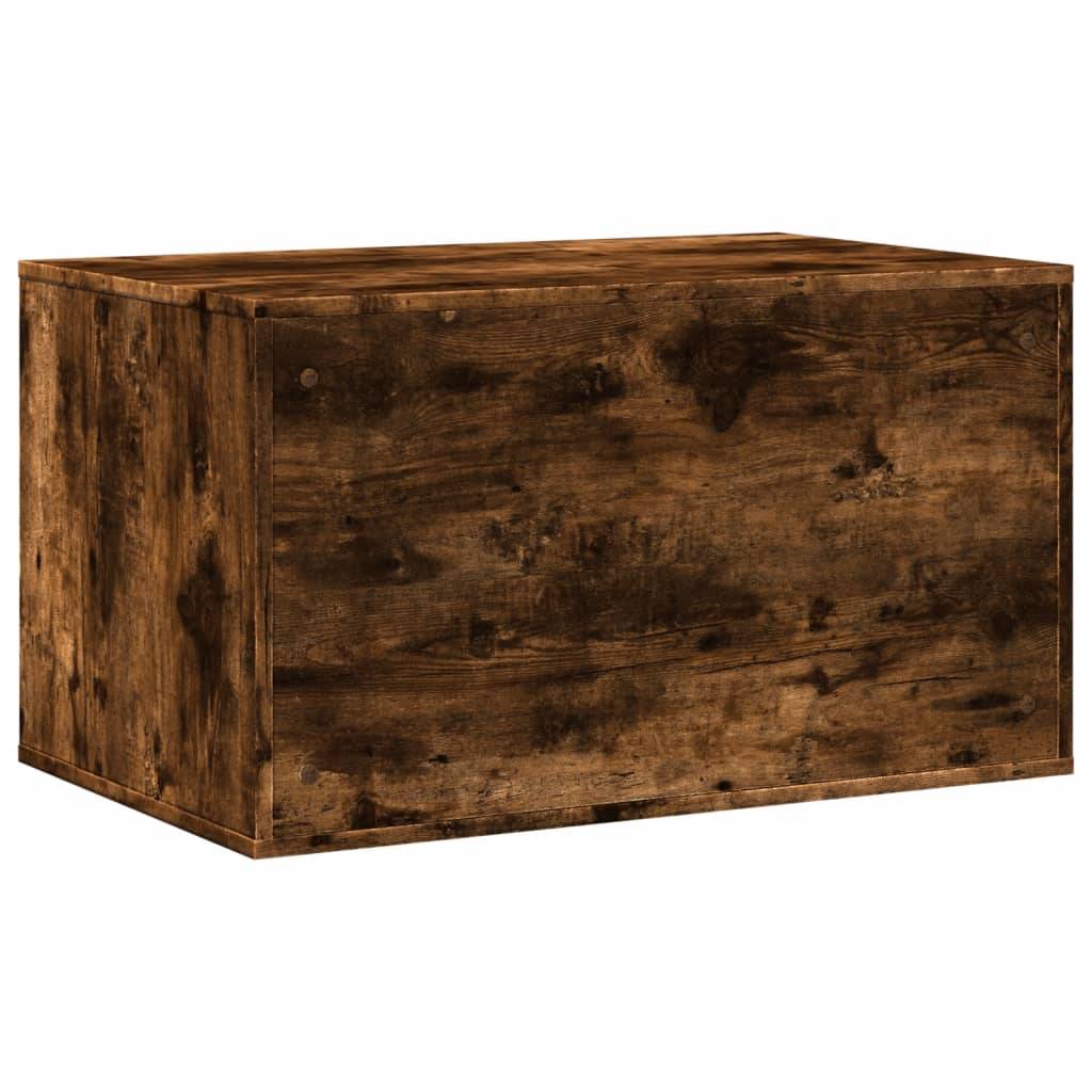 Meuble de bac à litière pour chat bois d'ingénierie chêne fumé 80 x 50 x 45 cm - PANGIVO - Image 7