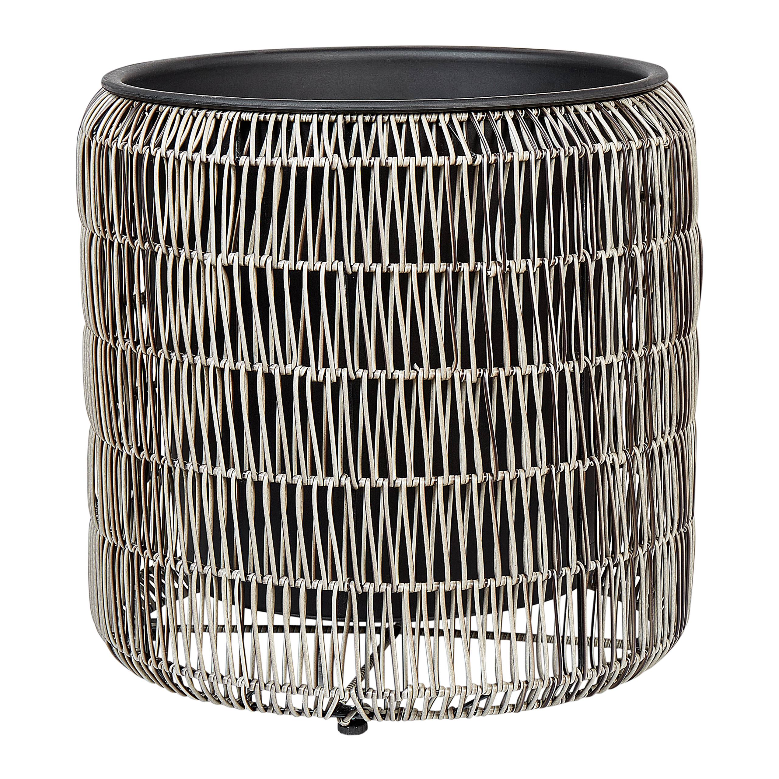 Beliani - Cache-pot d'extérieur Polyrotin Marron clair BRODIEA - 45x45x46- Beliani - Image 6