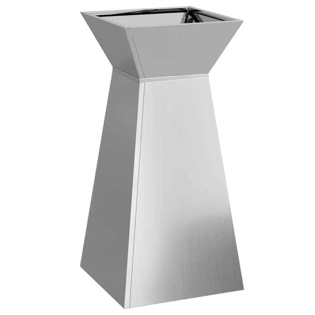 Helloshop26 - Jardinière à pilier durable extérieure jardin terrasse 35 x 35 x 73 cm en matériaux argent - Image 1