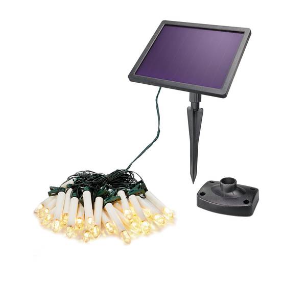esotec Solar Sapin de Noël Guirlande lumineuse avec 20 bougies résistant aux intempéries 102574 - Image 2