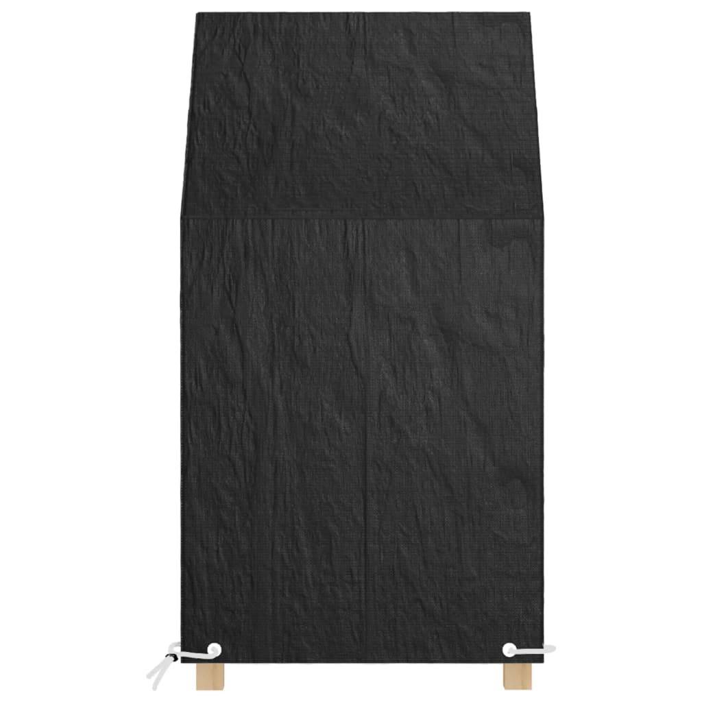 Lot de 2 Housses pour Chaise de Jardin Haute PE Protection Imperméable Anti-UV Extérieur Noir 65x65x80/120 cm – ComfortXL Outdoor Living - Image 2