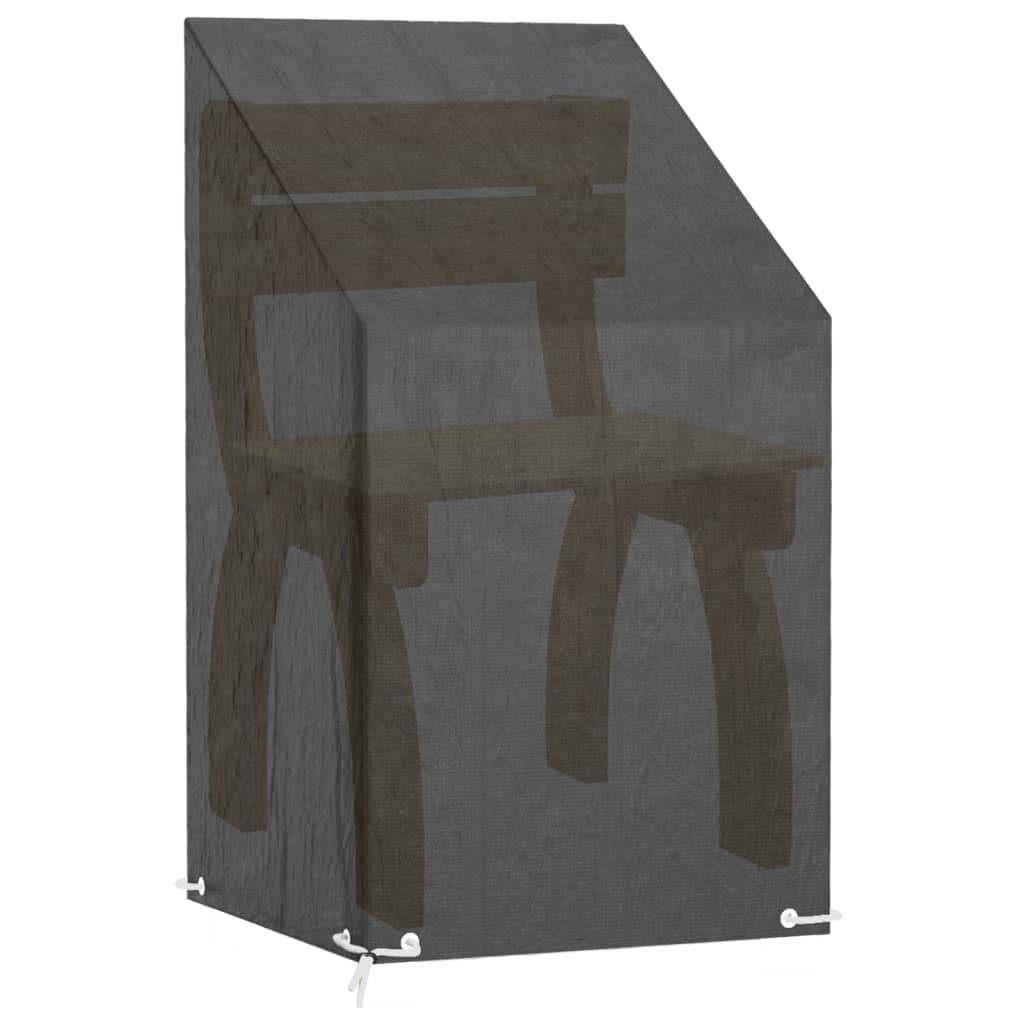 Lot de 2 Housses pour Chaise de Jardin Haute PE Protection Imperméable Anti-UV Extérieur Noir 65x65x80/120 cm – ComfortXL Outdoor Living - Image 5