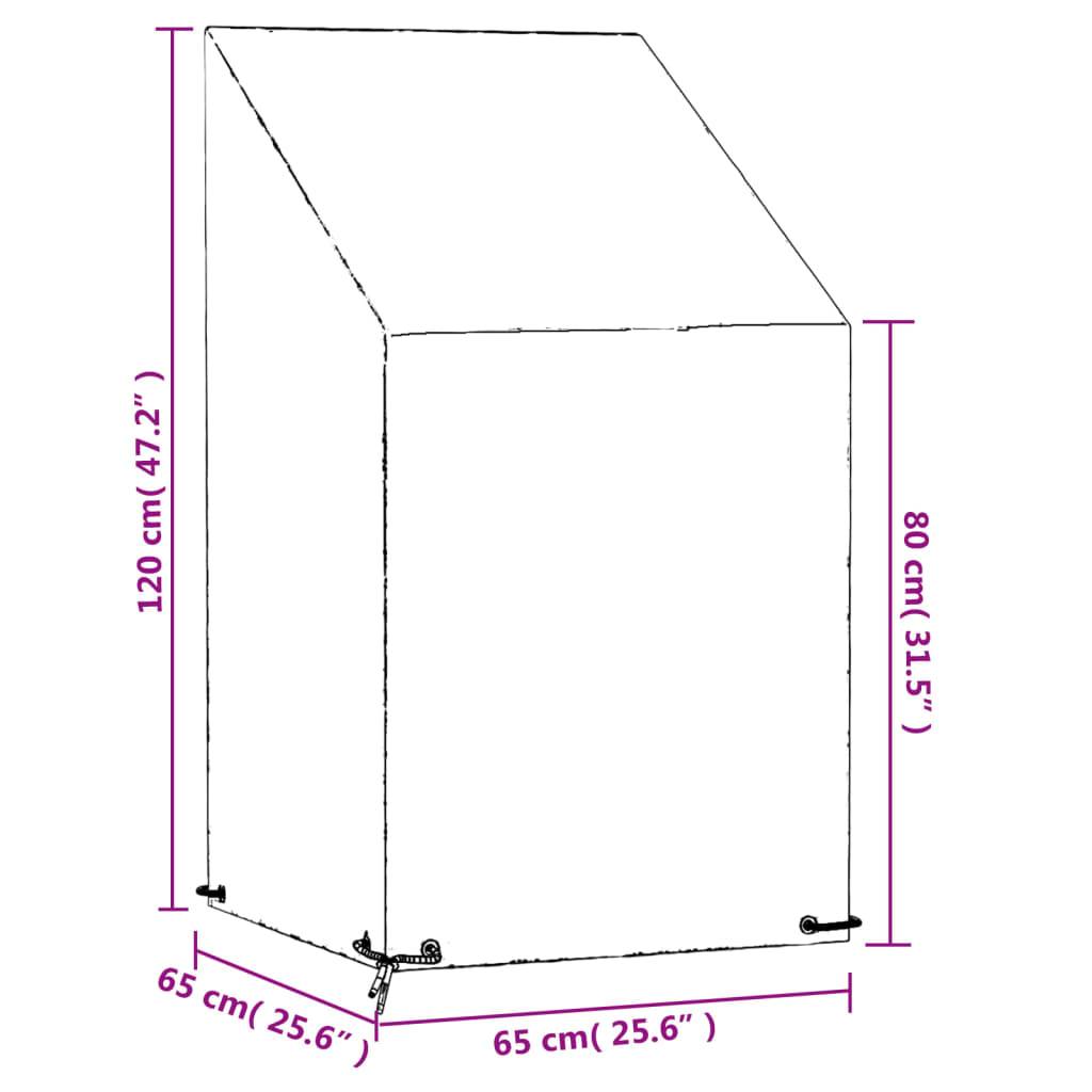 Lot de 2 Housses pour Chaise de Jardin Haute PE Protection Imperméable Anti-UV Extérieur Noir 65x65x80/120 cm – ComfortXL Outdoor Living - Image 9