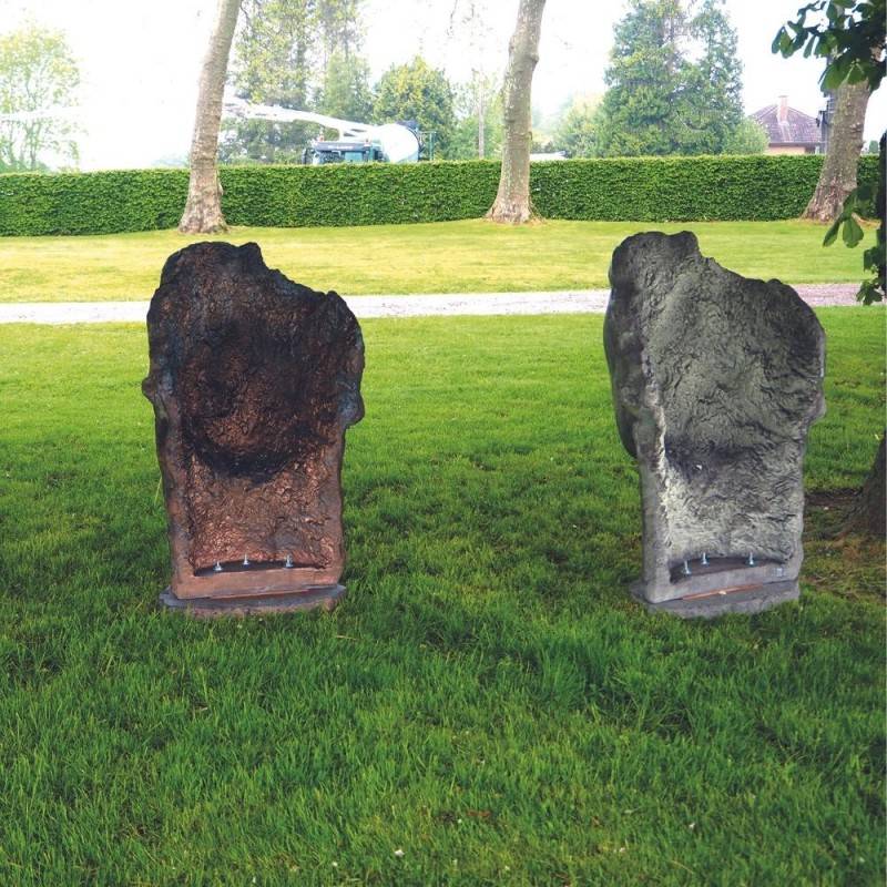Jardinex - Statue visage femme extérieur grand format - Gris beton 115 cm - Jardinex
