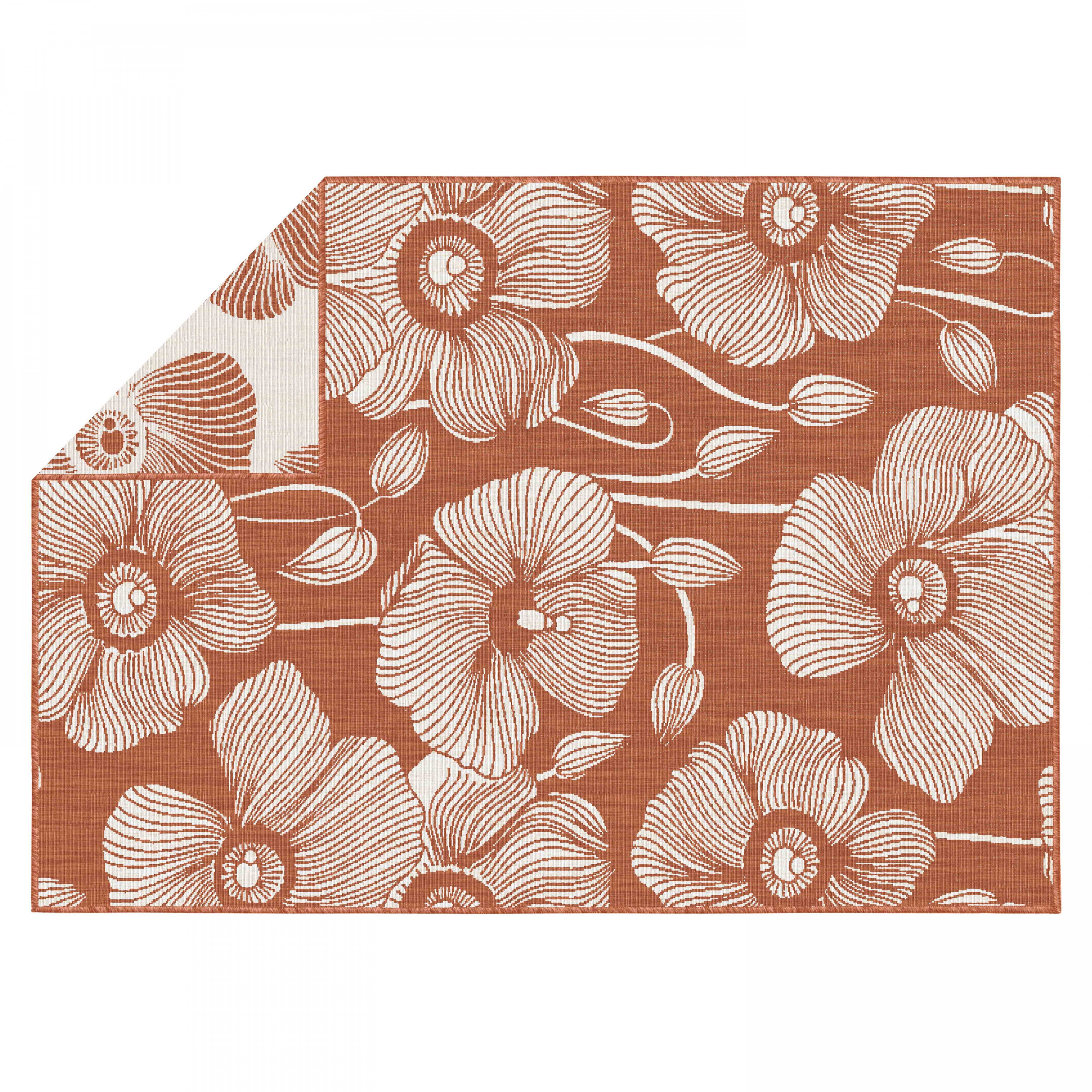 Oviala - Tapis d'extérieur en polypropylène 200 x 290 cm terracotta Poppy - Oviala - Imagen 4
