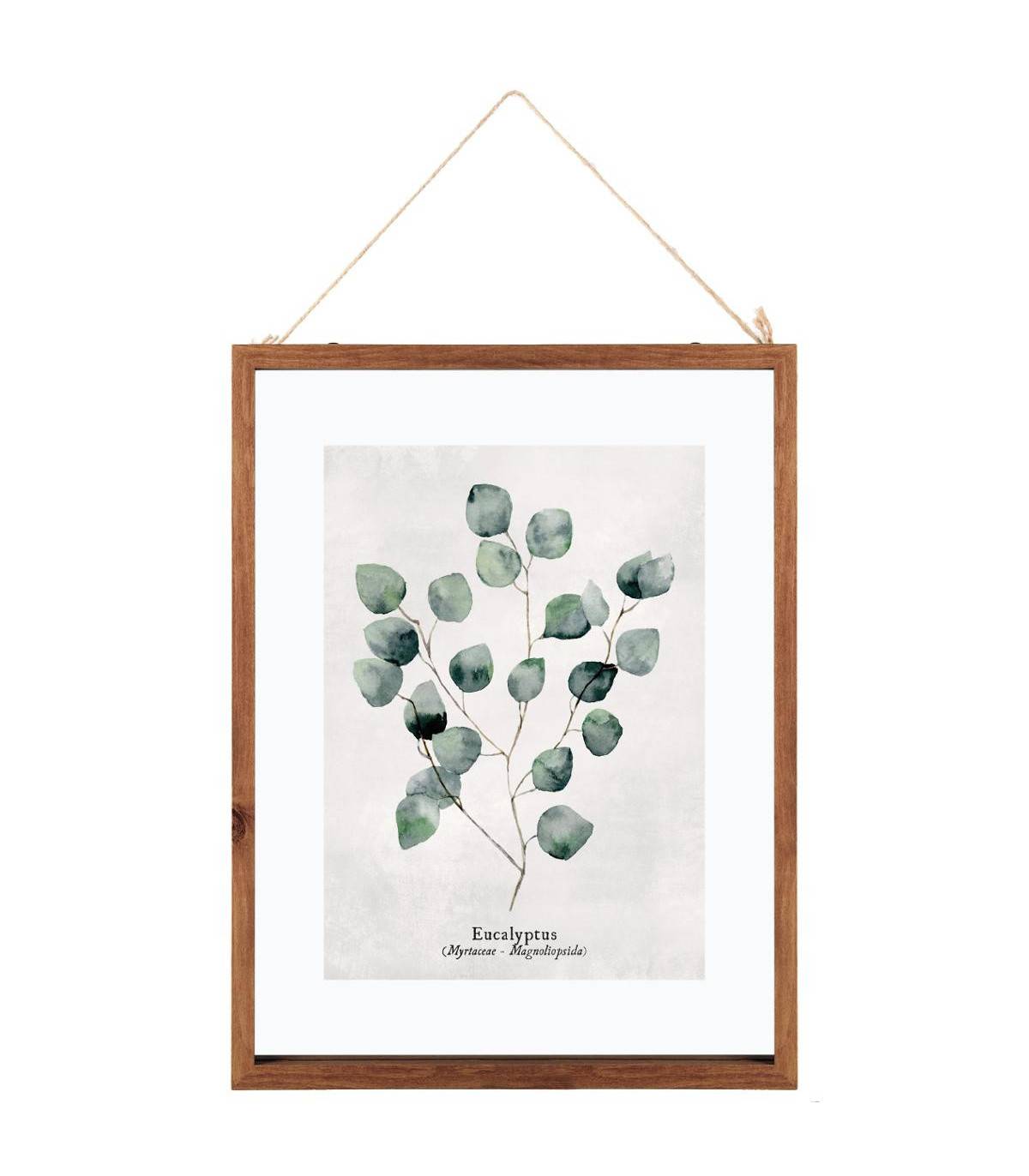 Cadre décoratif Feuilles en Bois et Verre 38 x 48 cm - Imagen 1