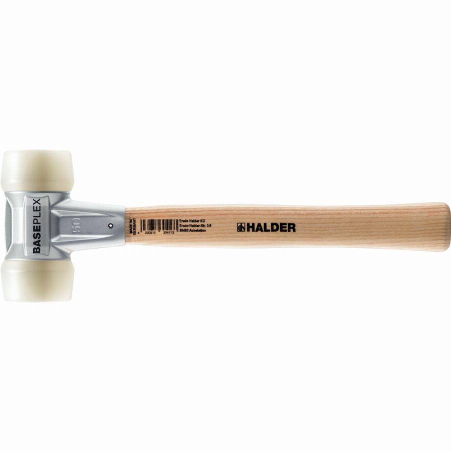 Maillet BASEPLEX, Nylon / nylon avec boîtier en zinc moulé et manche en bois - D=25 mm - 3908.025