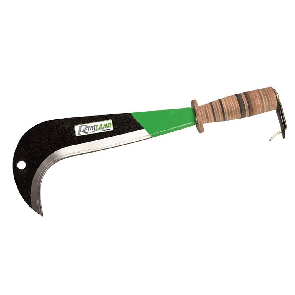 Ribimex - Serpe italienne longueur 41.5 cm largeur 14,5cm manche cuir