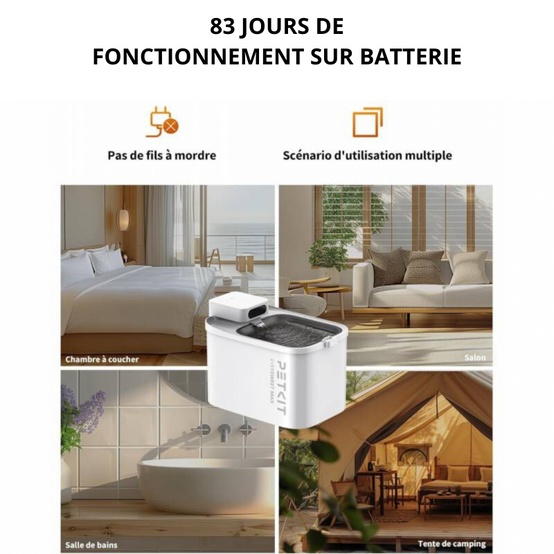 Petkit EVERSWEET MAX UVC Fontaine à eau connectée pour animaux, 3L, 83jours d'autonomie Petkit - Image 4