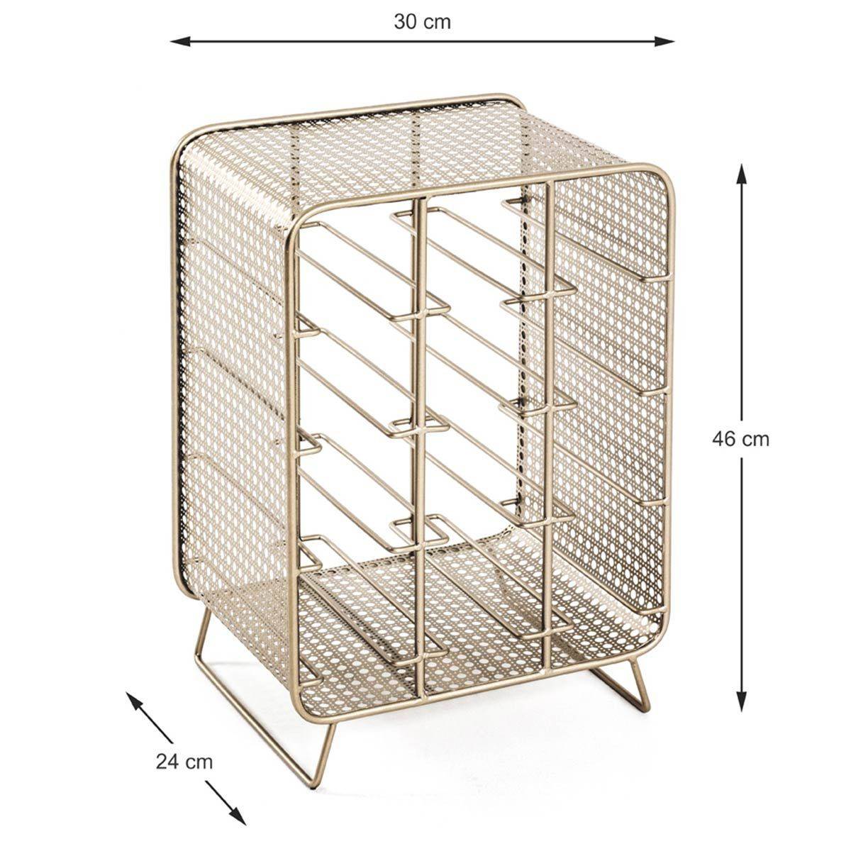 Porte-Bouteilles en Acier "12 Bouteilles" 46cm Or - Image 4