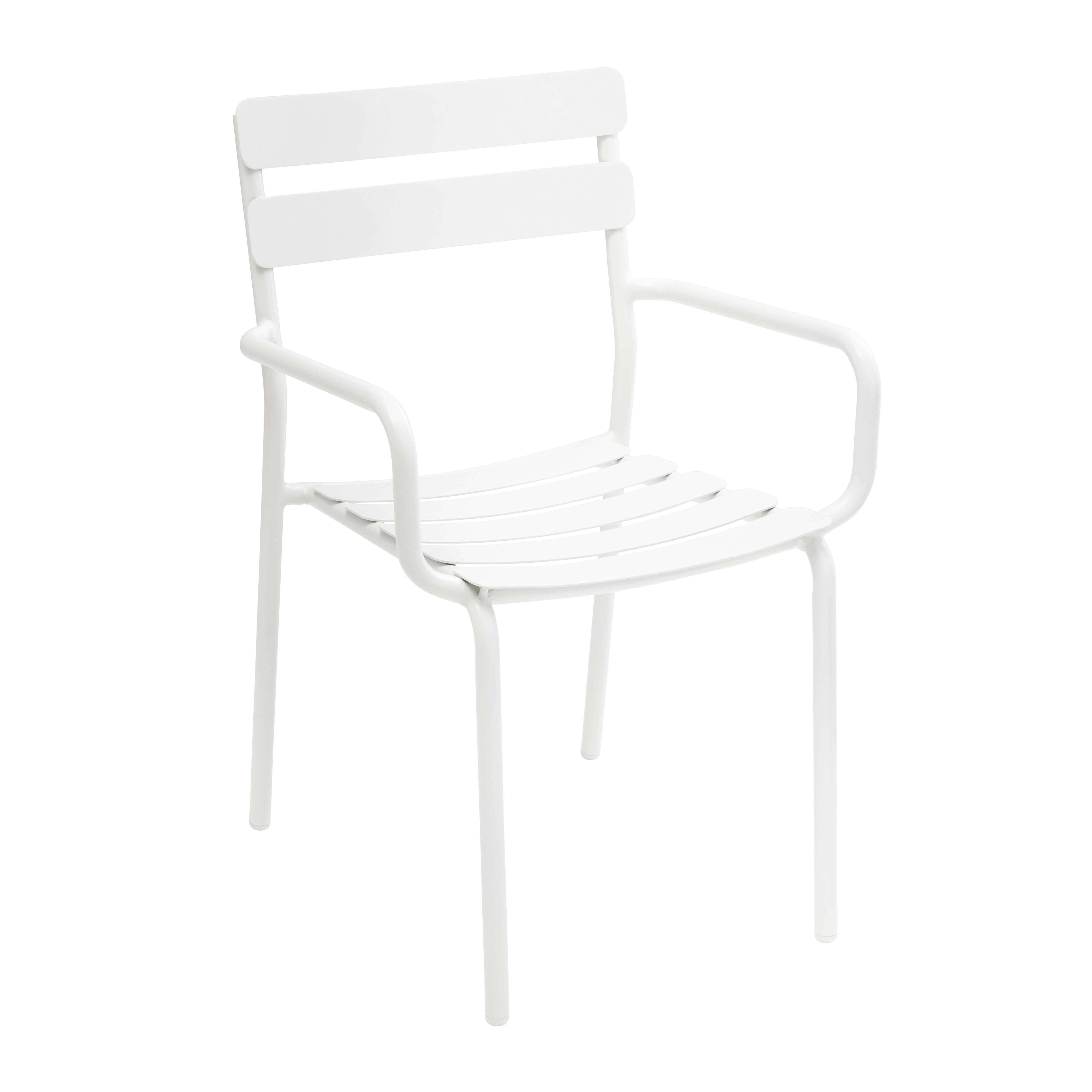 Oviala - Fauteuil de terrasse en aluminium blanc Almada - Oviala - Imagen 1