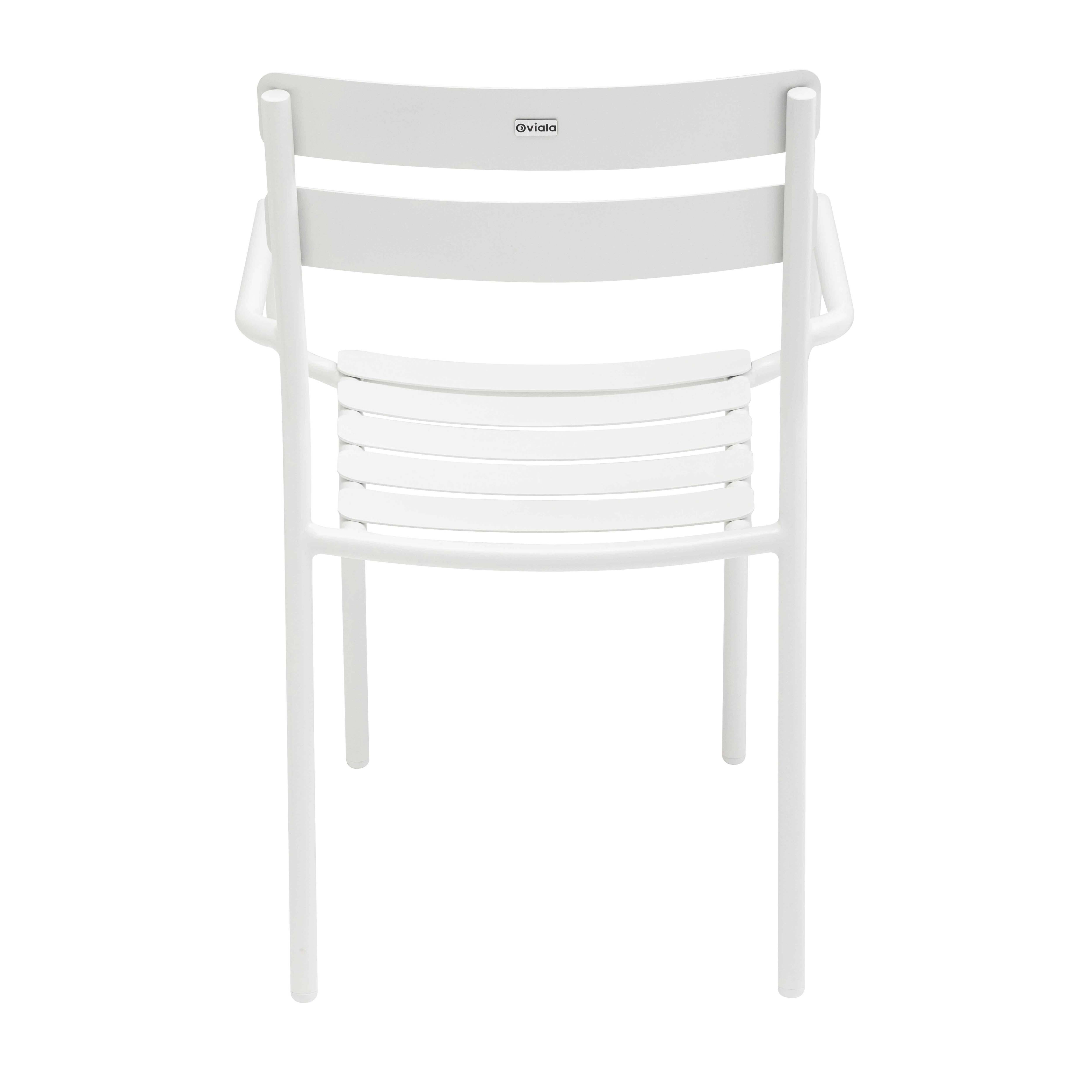 Oviala - Fauteuil de terrasse en aluminium blanc Almada - Oviala - Imagen 5