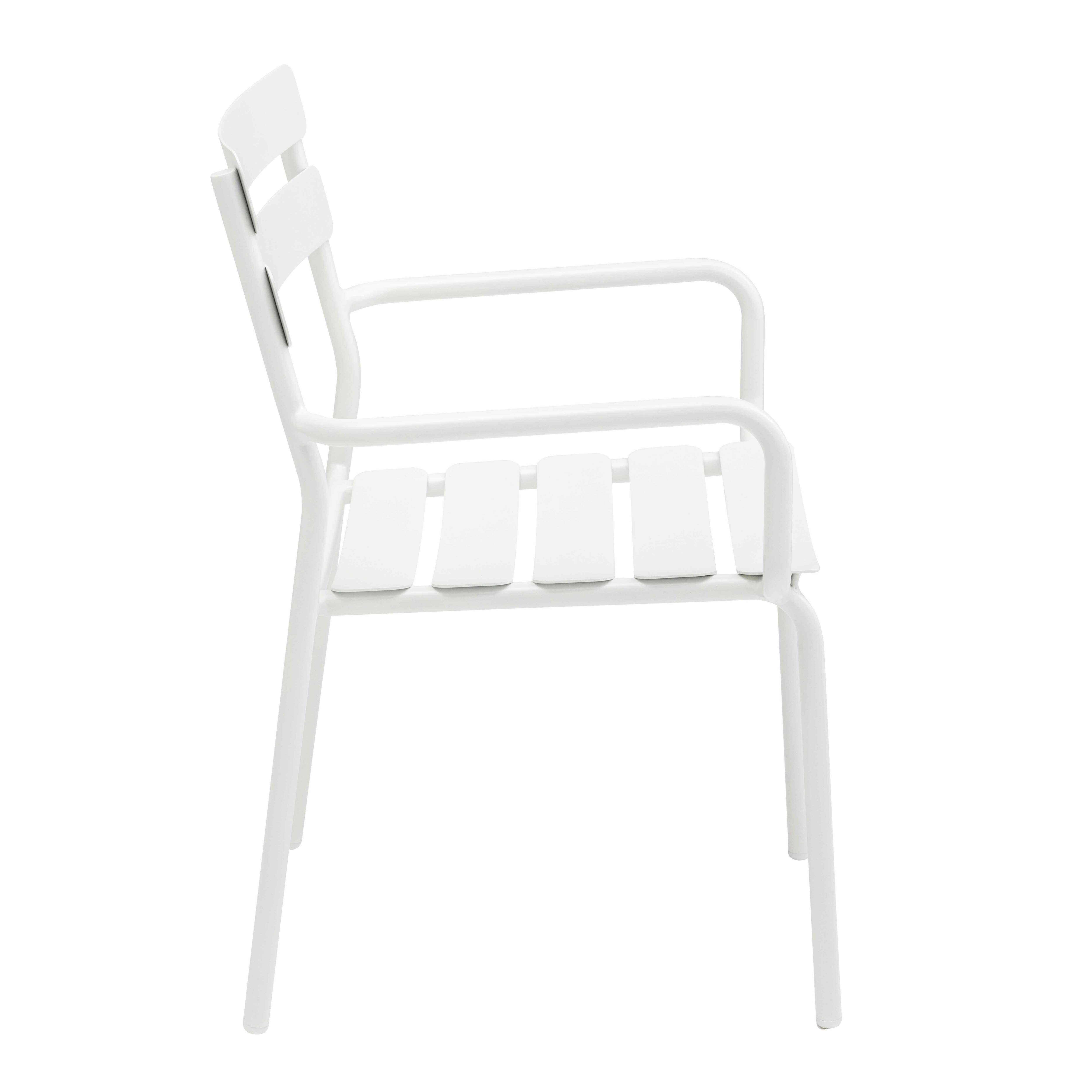Oviala - Fauteuil de terrasse en aluminium blanc Almada - Oviala - Imagen 6
