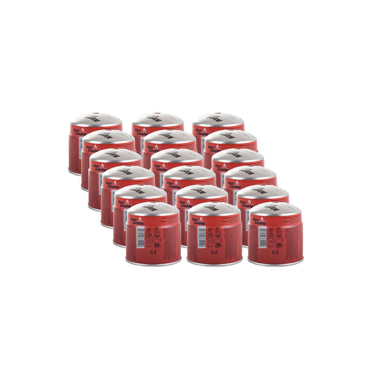 ALPEN - Pack 18 cartouches gaz 190g Butane Propane perçable sécurité stop-gaz - Imagen 1