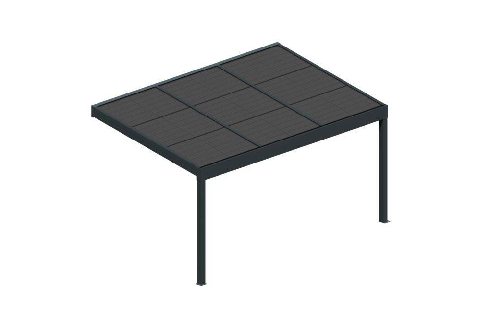 Ombrazur - Pergola solaire ENERGY Gris anthracite 3,613x3,538m 2400W OMBRAZUR - Imagen 1