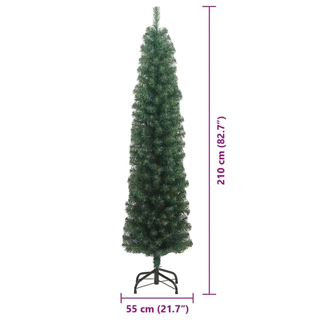 ComfortXL - Sapin de Noël artificiel conique PVC avec guirlande LED USB Vert 210 cm – ComfortXL Outdoor Living - Image 9