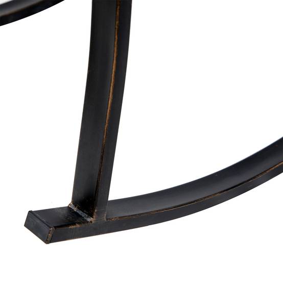 Fauteuil à bascule de jardin style antique en métal Bronze, 60 x 73 x 85 cm, fauteuil de détente extérieur élégant - Image 9