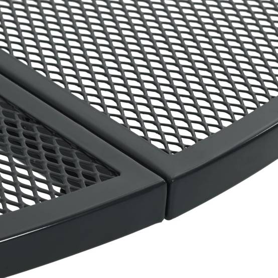 Table de Jardin Ronde Ø80cm en Acier Anthracite, Plateau Maille Design pour 2-4 Personnes – ComfortXL Outdoor Living - Image 5