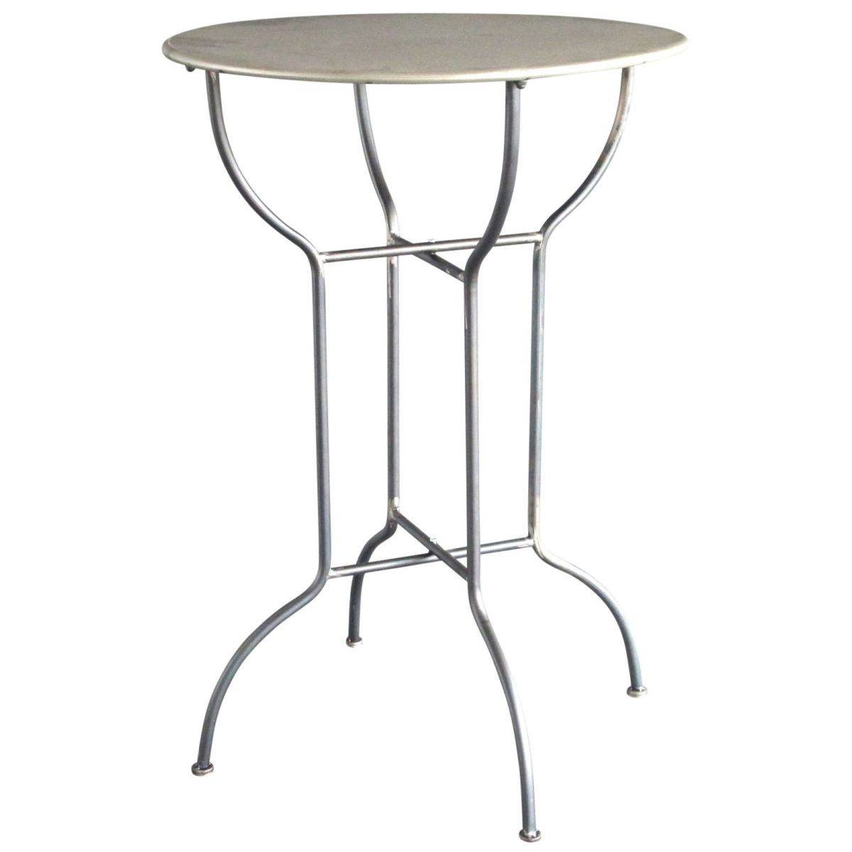 Aubry Gaspard - Table haute mange-debout en métal laqué Gris antique - Imagen 1