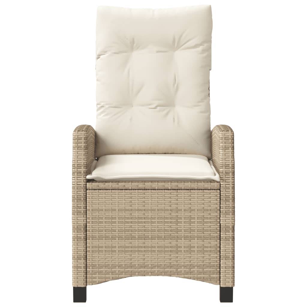 Fauteuils de Jardin Relax Résine Tressée Dossier Inclinable pour Balcon Lot de 2 Beige – ComfortXL Outdoor Living - Image 5
