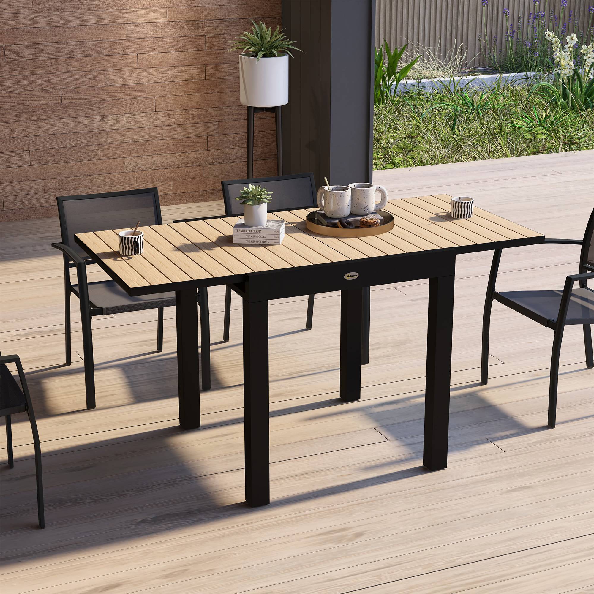 PANGIVO - Table extensible aluminium jaune 162 x 80 x 75 cm - PANGIVO - Image 4