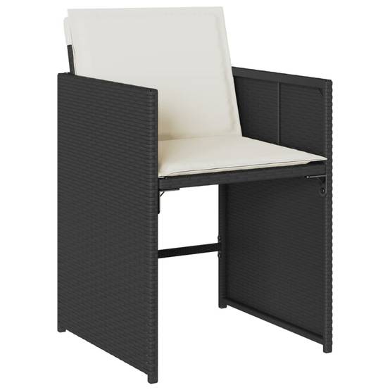 Table et chaises de jardin 10 personnes résine tressée chaises pliables Noir – ComfortXL Outdoor Living - Image 4
