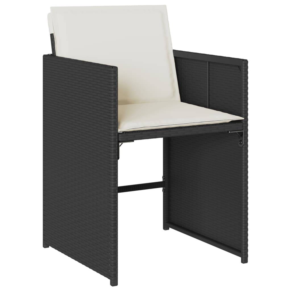 Table et chaises de jardin 10 personnes résine tressée chaises pliables Noir – ComfortXL Outdoor Living - Image 4