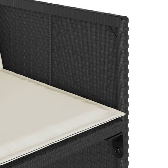 Table et chaises de jardin 10 personnes résine tressée chaises pliables Noir – ComfortXL Outdoor Living - Image 7